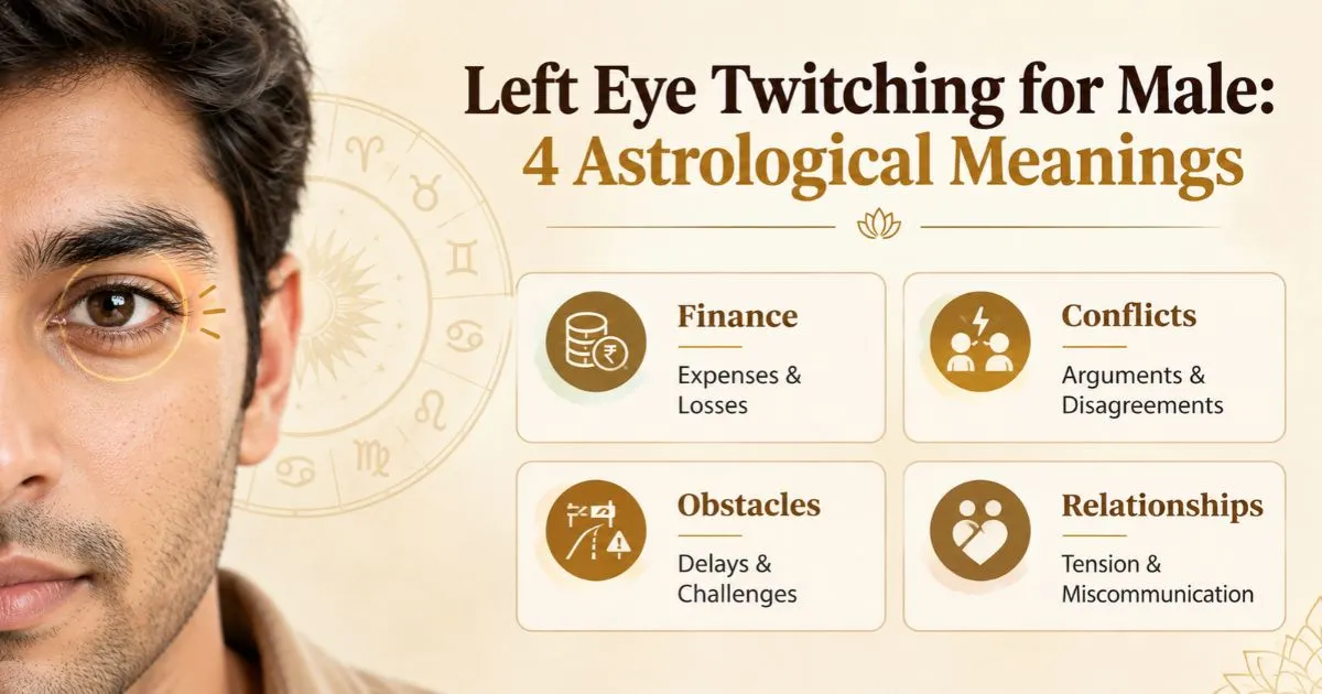 Left Eye Twitching for Male 4 Astrological Meanings